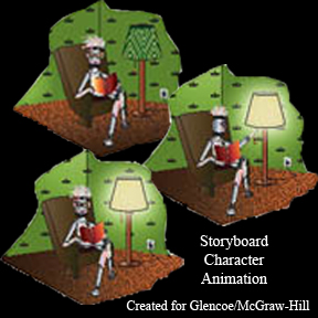 Fiber Optic Robot storyboard.